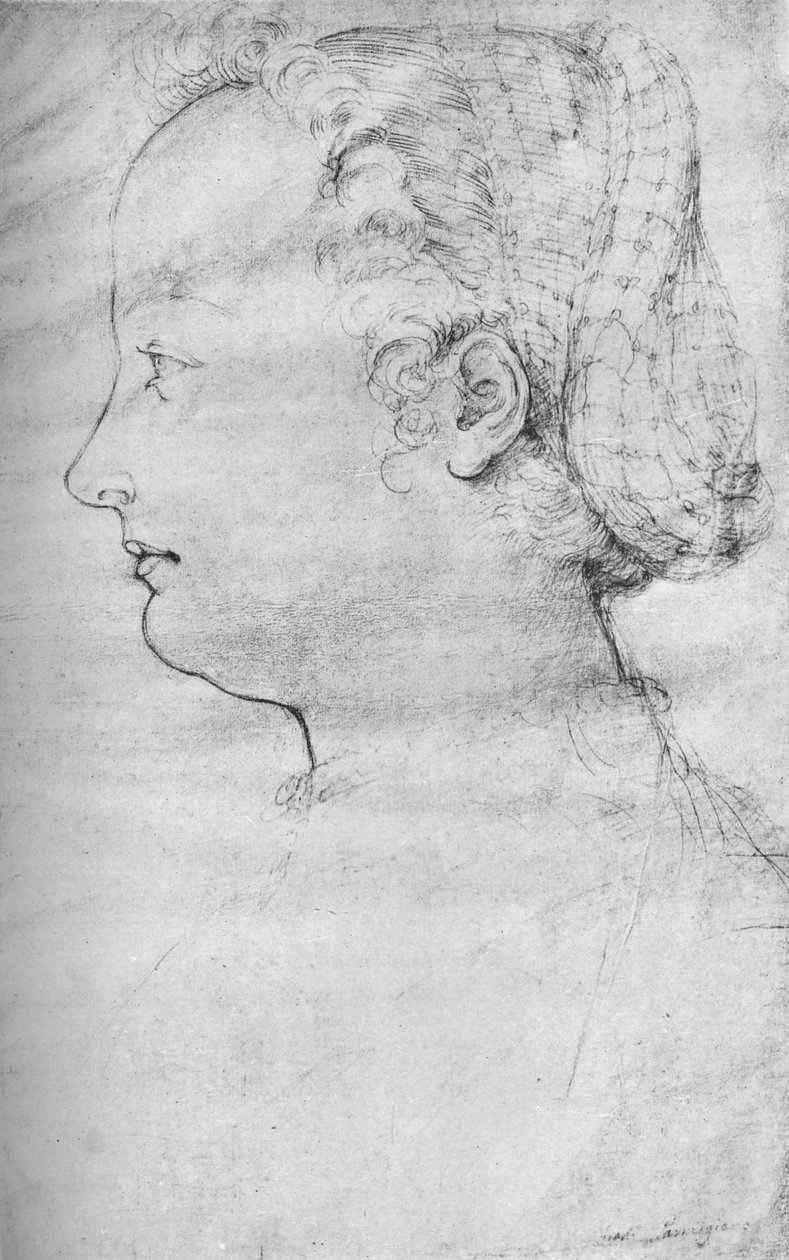Porträtt av en dam, 1500-talet, 1923 av Parmigianino