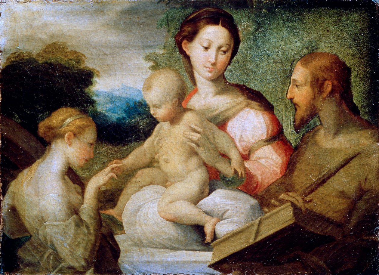 Saint Catherines mystiska äktenskap, sent 1520-tal av Parmigianino