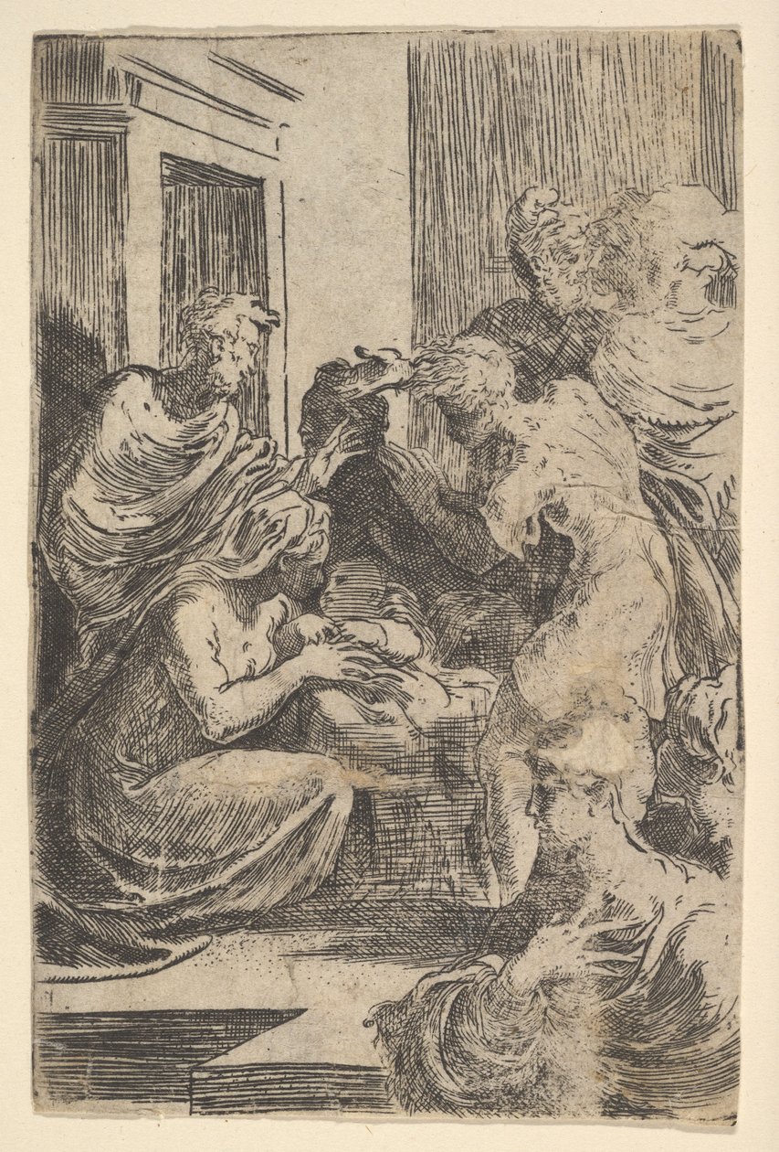 Födelsekyrkan, tidigt 1500-tal. av Parmigianino
