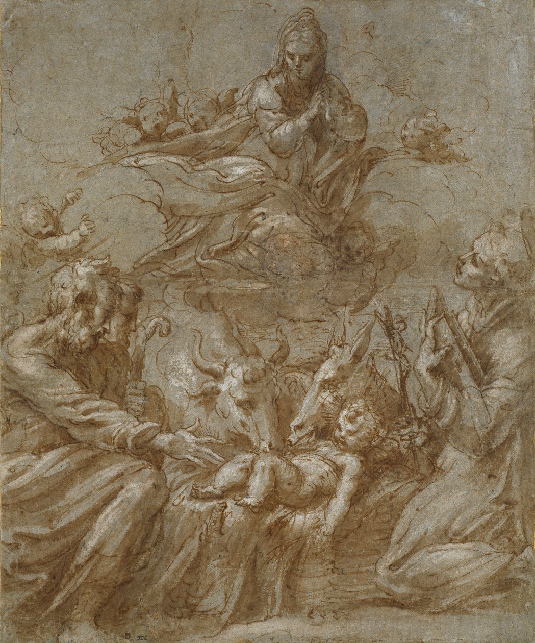 Kristi födelse, c1520-talet av Parmigianino