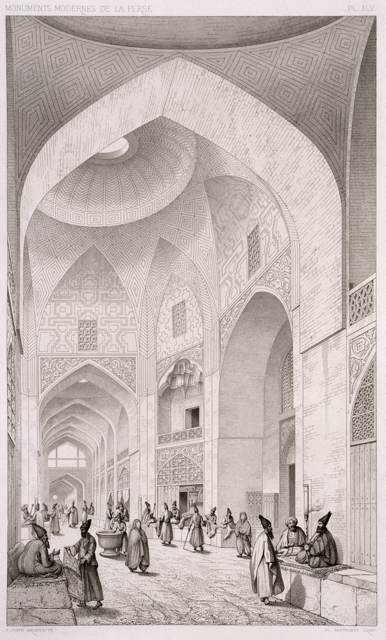 Tygmarknad, i Isfahan, från 