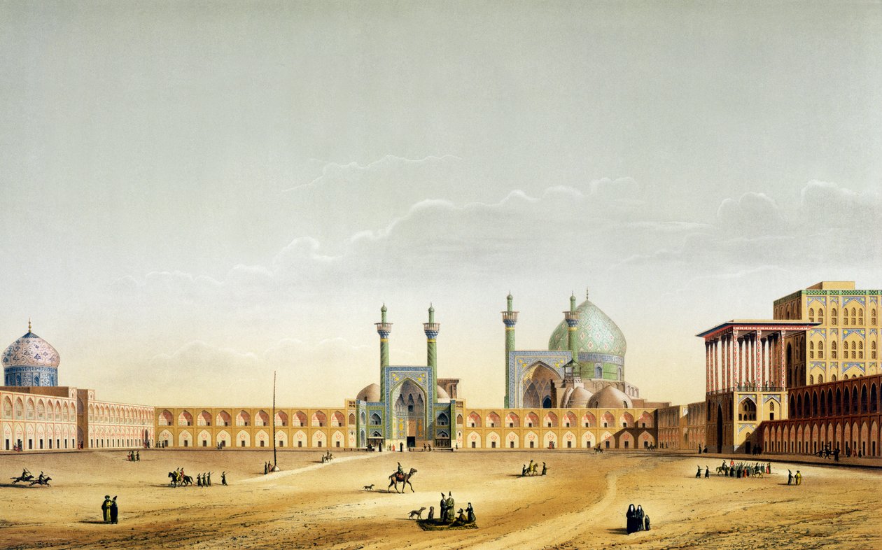 Kungliga palatset och Mesdjid-i-Shah, Isfahan, plåt 6-7 från 