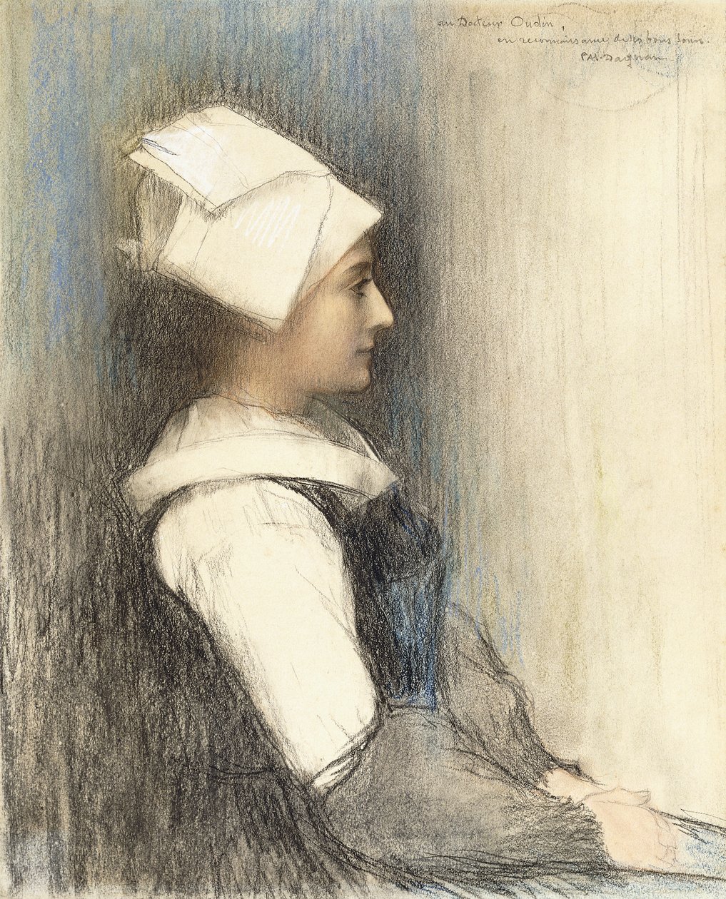 En bretonsk flicka, av Pascal Adolphe Jean Dagnan Bouveret