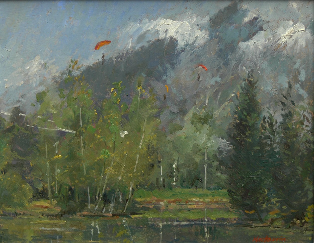 Hängglidare i Chamonix, 2007 av Pat Maclaurin