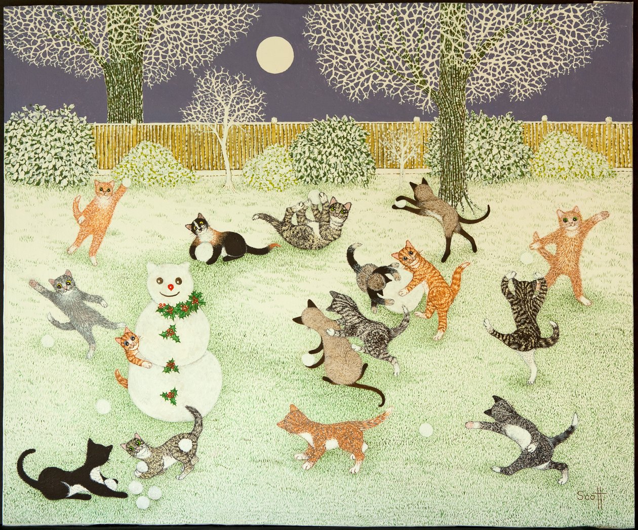 Barn Storming, 2011 (akryl på kaliko) av Pat Scott