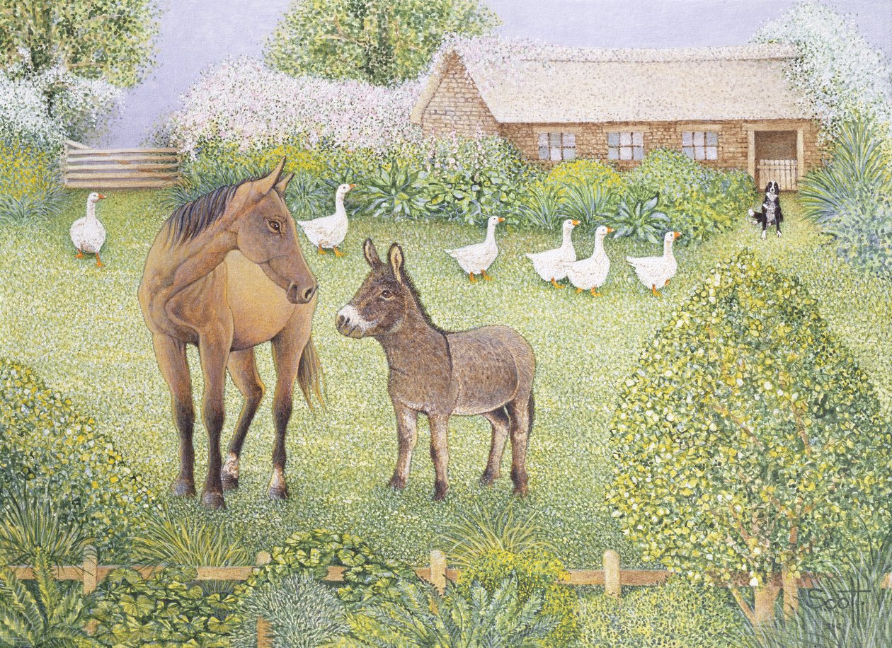 Companions (olja på duk) av Pat Scott