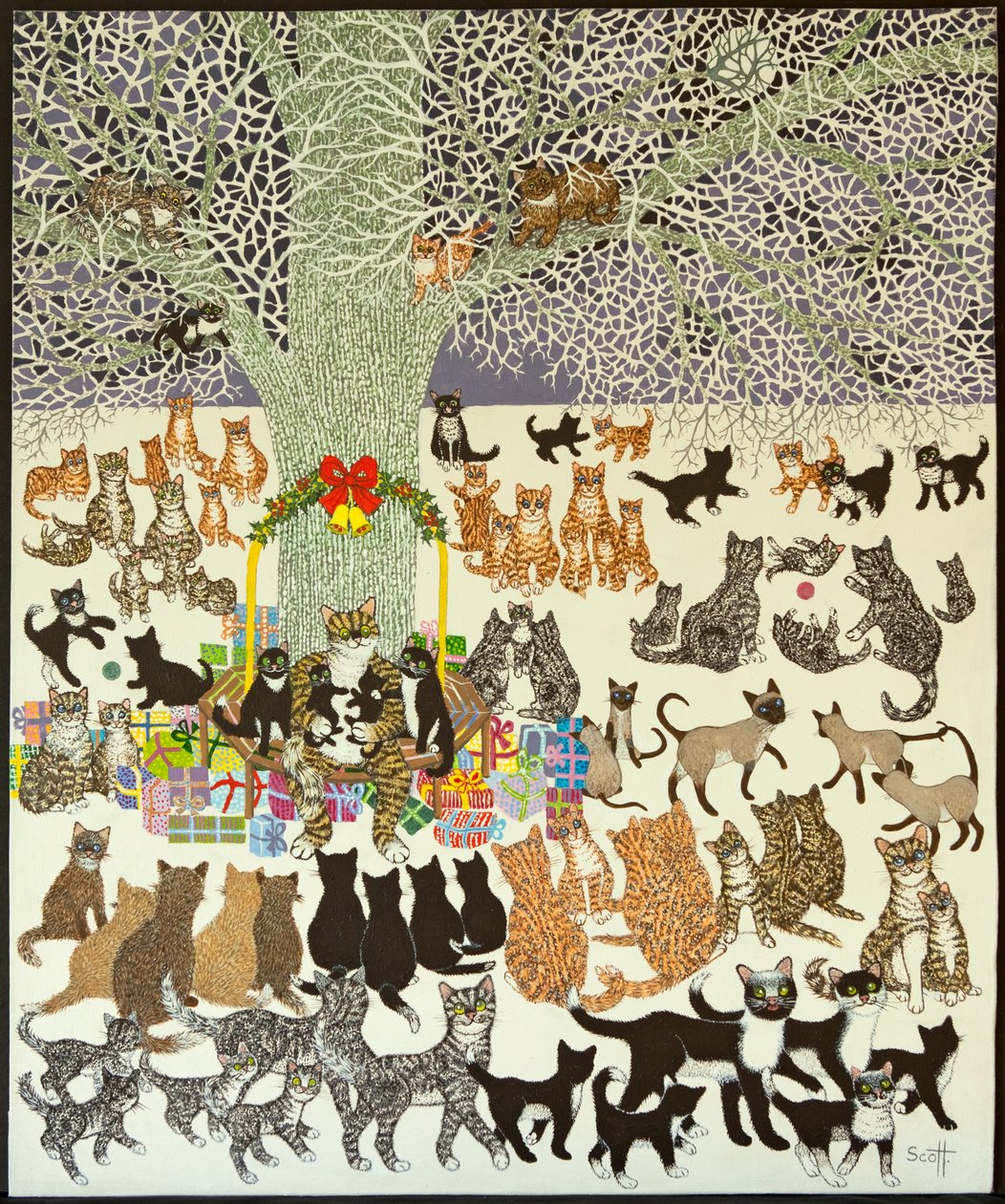 Present Time, 2012 (akryl på kaliko) av Pat Scott