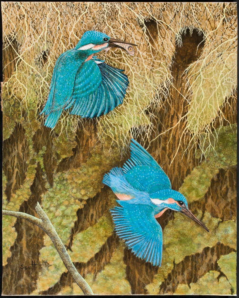 Sharing the Caring, 2011 (akryl på kaliko) av Pat Scott