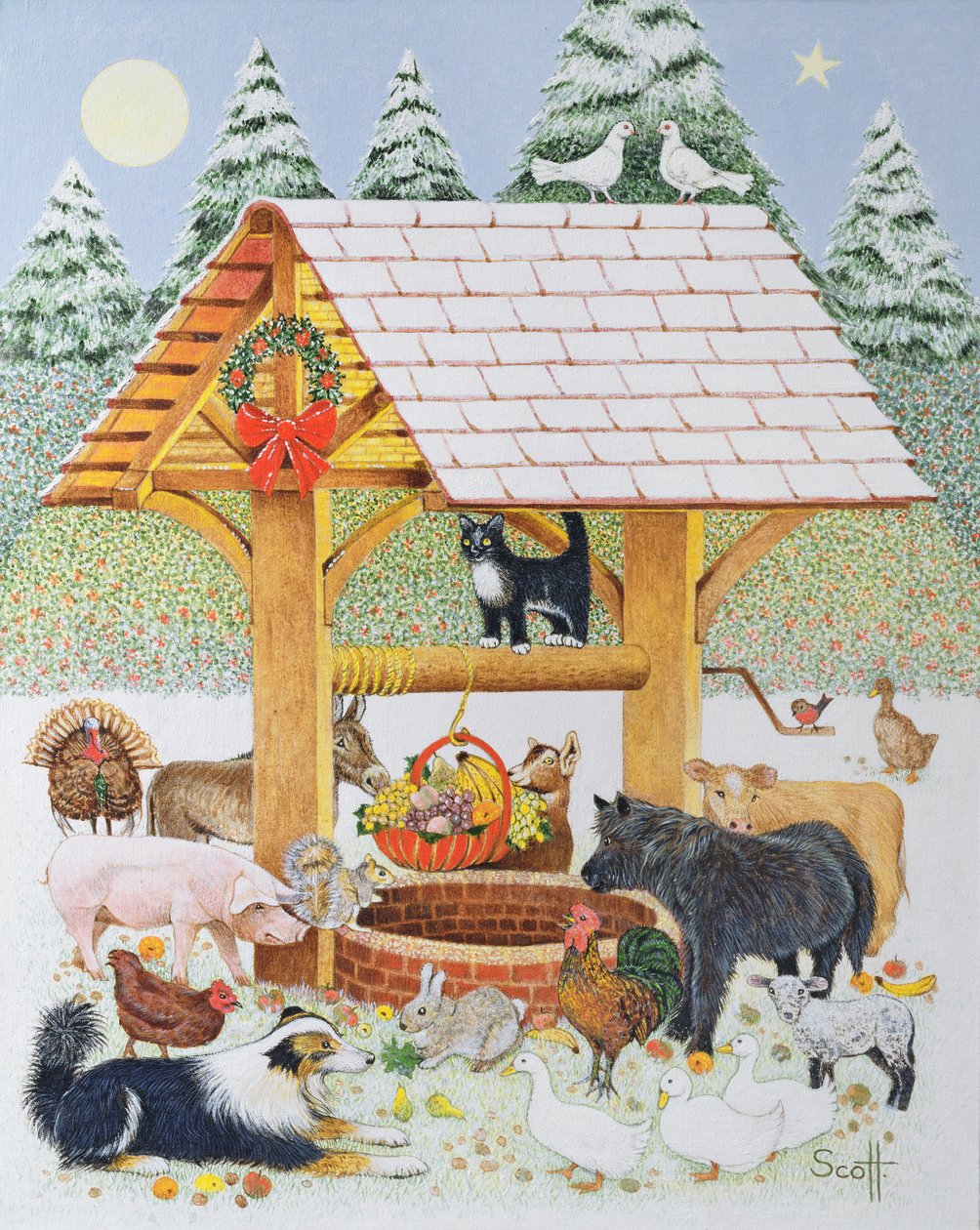 Wishing You Well (akryl på calico) av Pat Scott