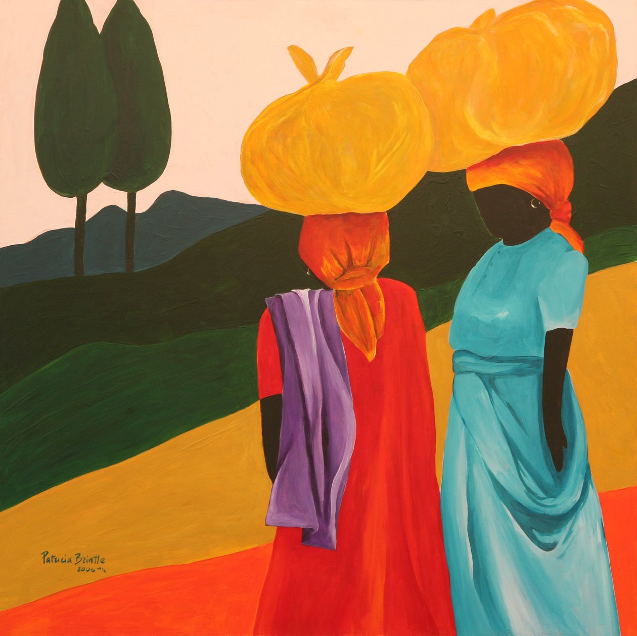 Friendly Encounter, 2006 (akryl på duk) av Patricia Brintle
