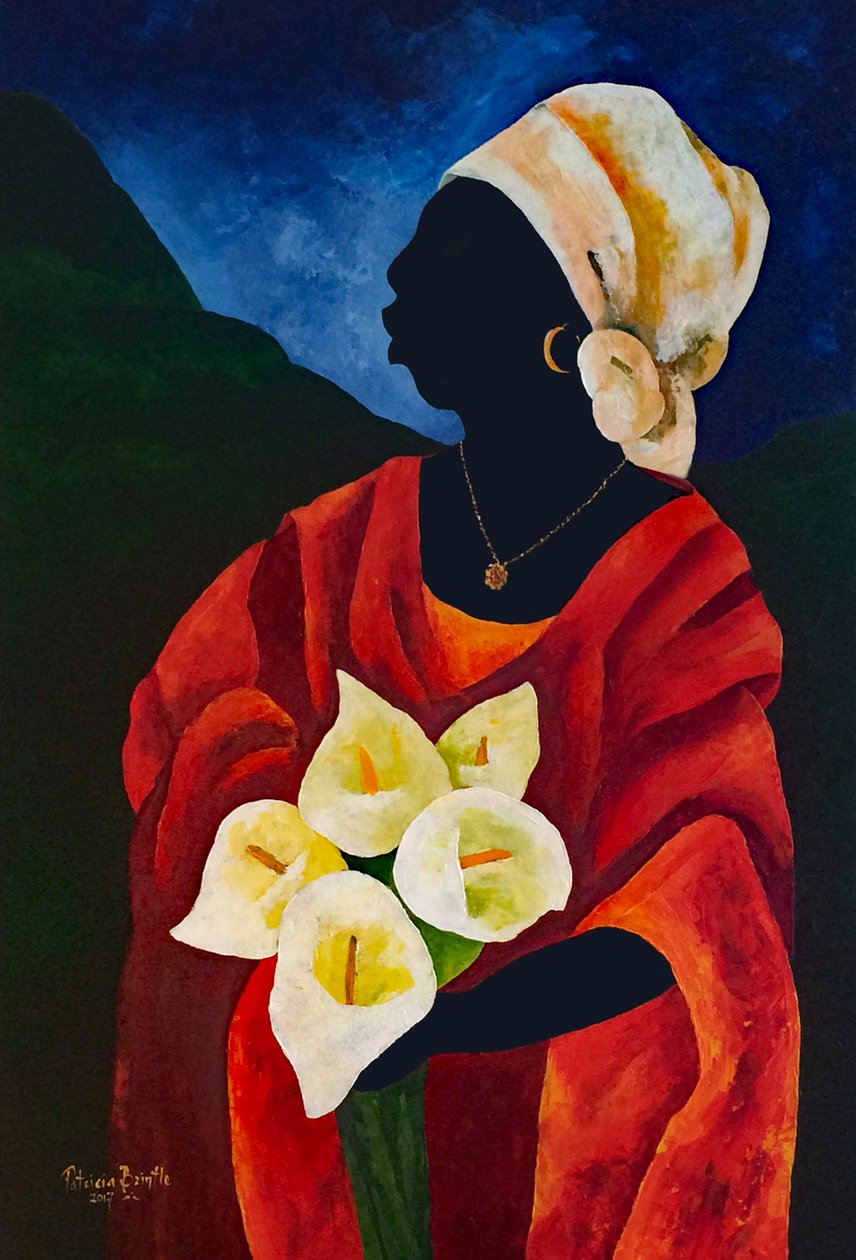 Callas five, 2017 (akryl på duk) av Patricia Brintle
