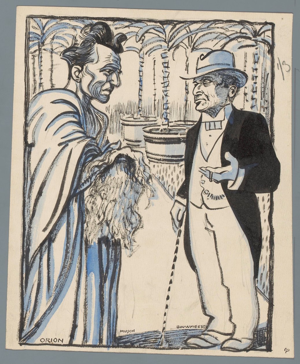 Musch och Byggmästare av Patricq Kroon (signed by artist)