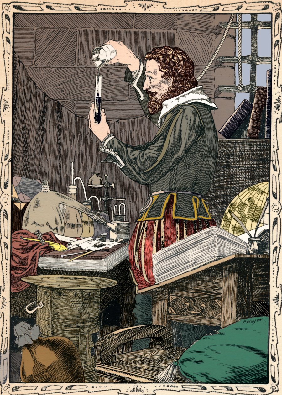 Guy Fawkes förbereder The Slow Match, 1902 av Patten Wilson