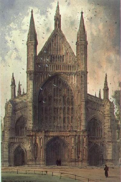 Winchester Cathedral: utsikt över västfronten av Paul Braddon