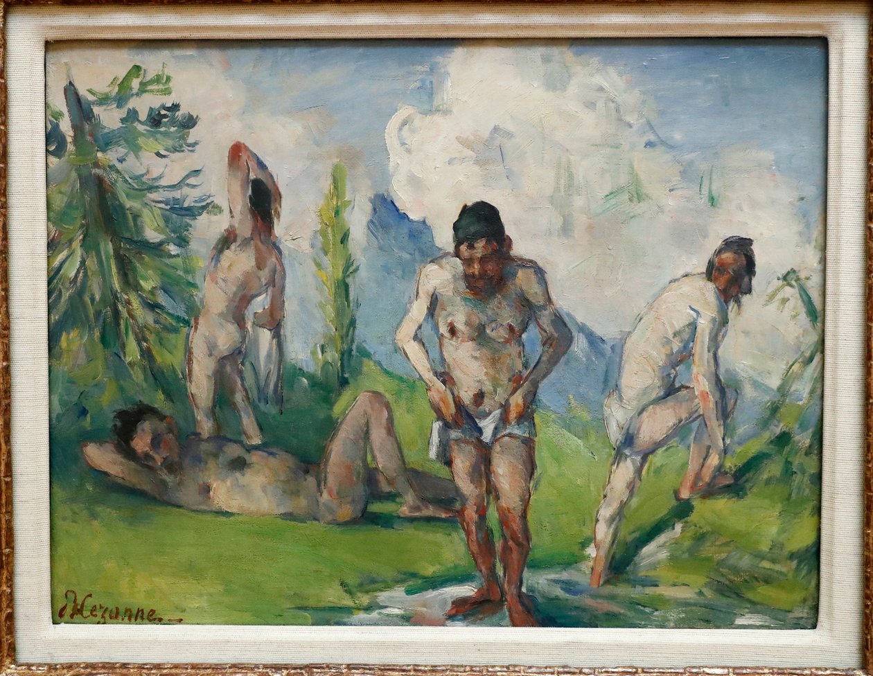 Hvilande badgäster, 1876-78 av Paul Cézanne