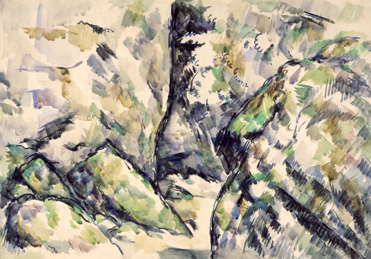 Stenig gångväg av Paul Cézanne