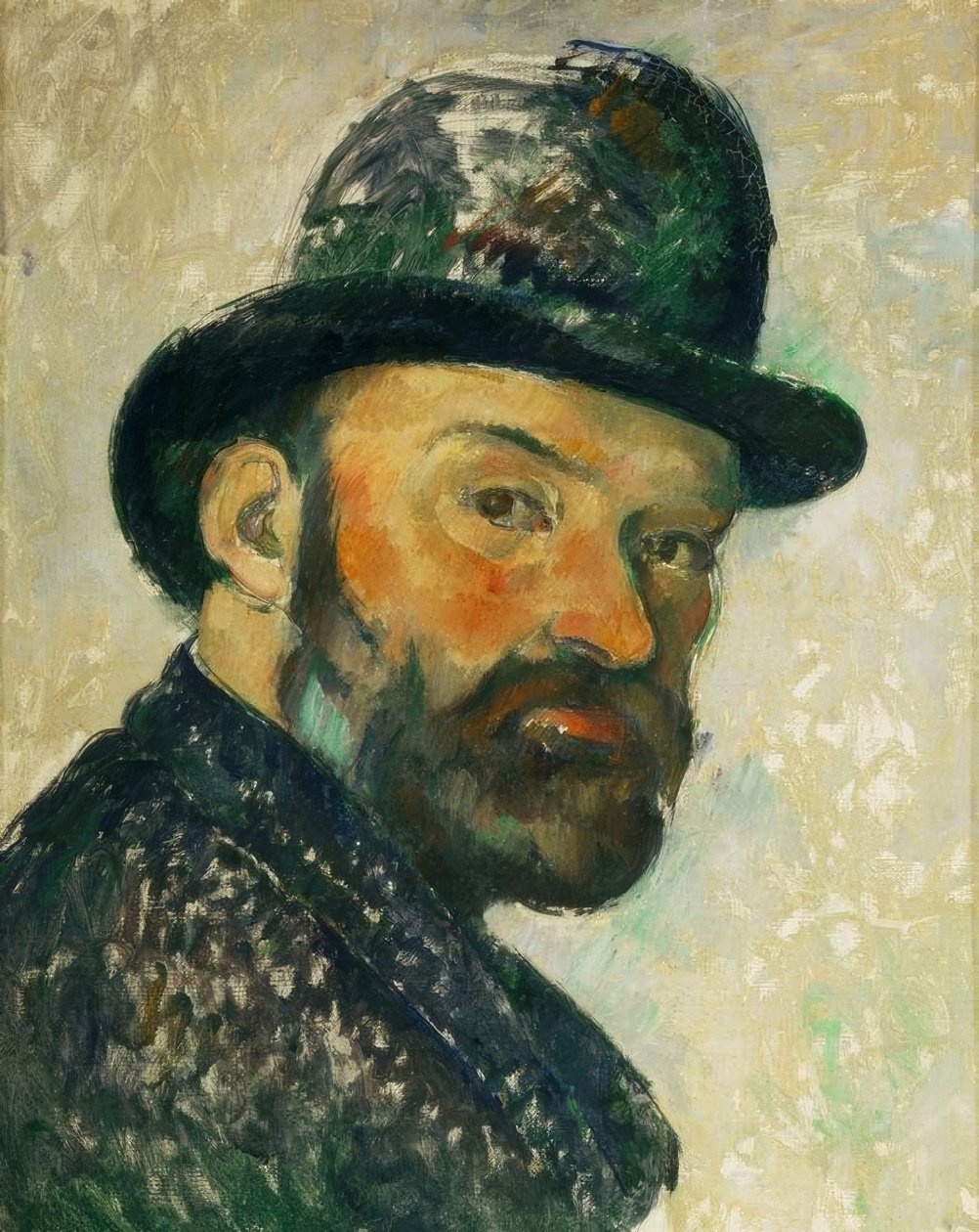 Cézanne med en bowlerhatt (skiss) av Paul Cézanne