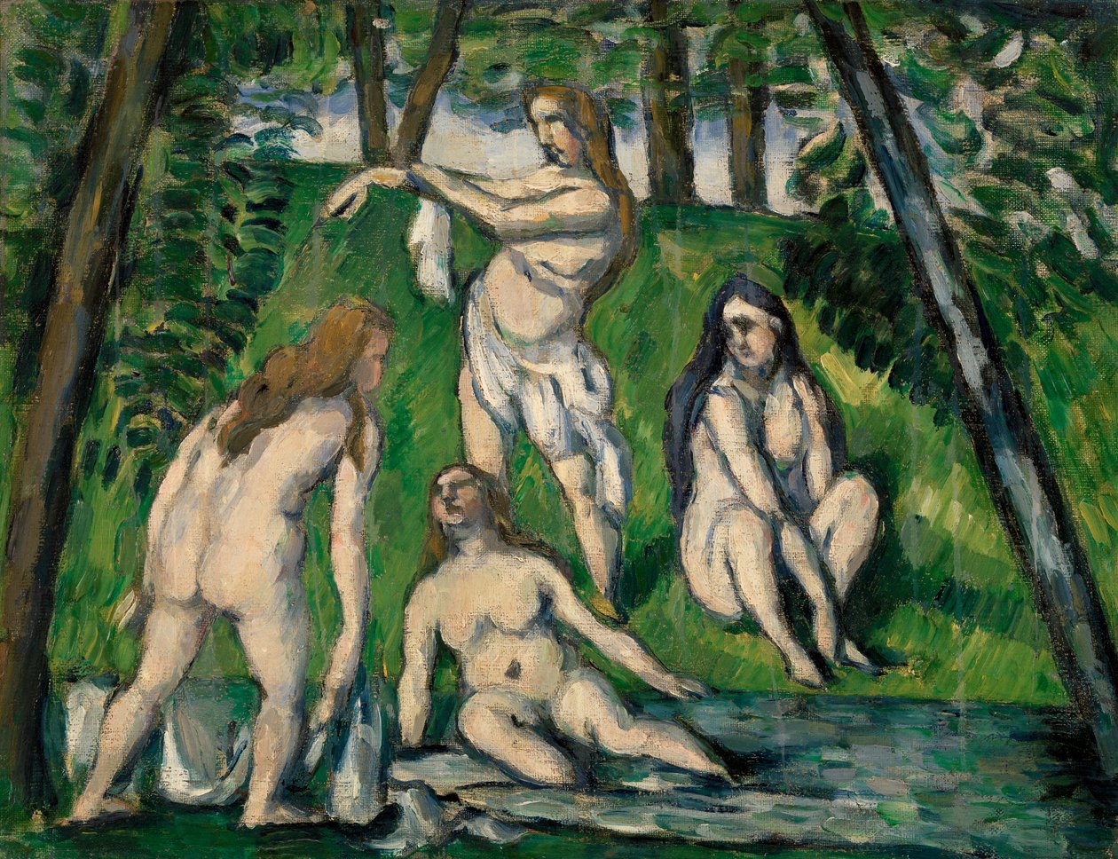 Fyra badande, 1876-77 av Paul Cézanne