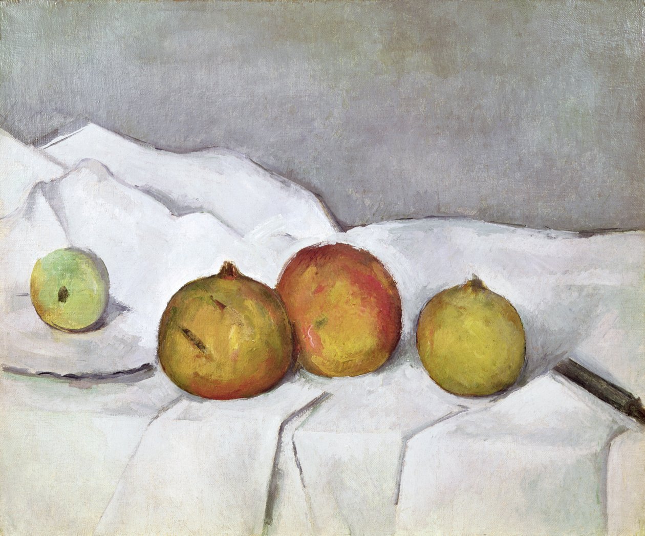 Frukt på ett tyg, c.1890 av Paul Cézanne
