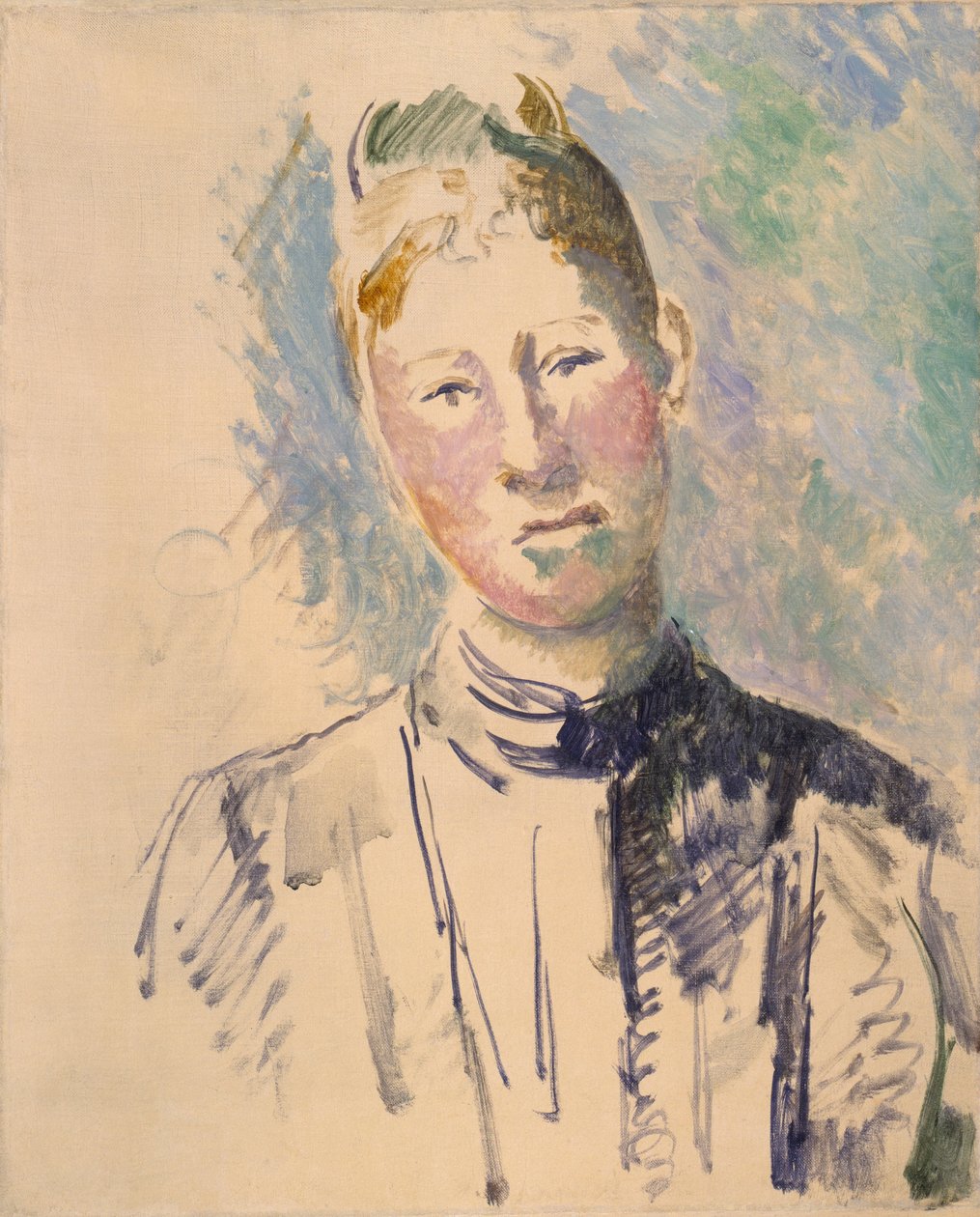 Madame Cézanne av Paul Cézanne