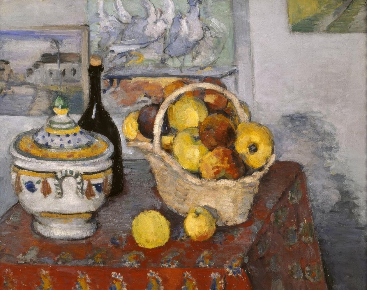 Stilleben med en soppterrin av Paul Cézanne