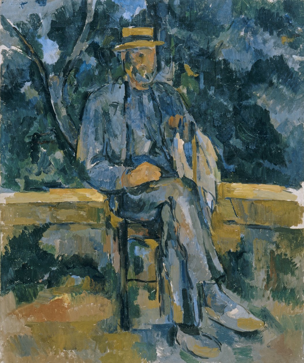 Porträtt av en bonde av Paul Cézanne