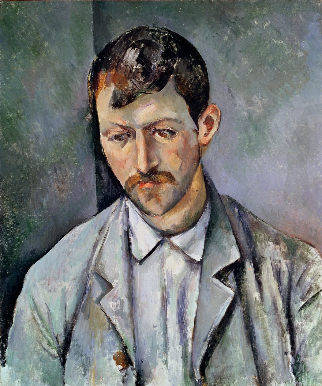 Porträtt av en bonde av Paul Cézanne