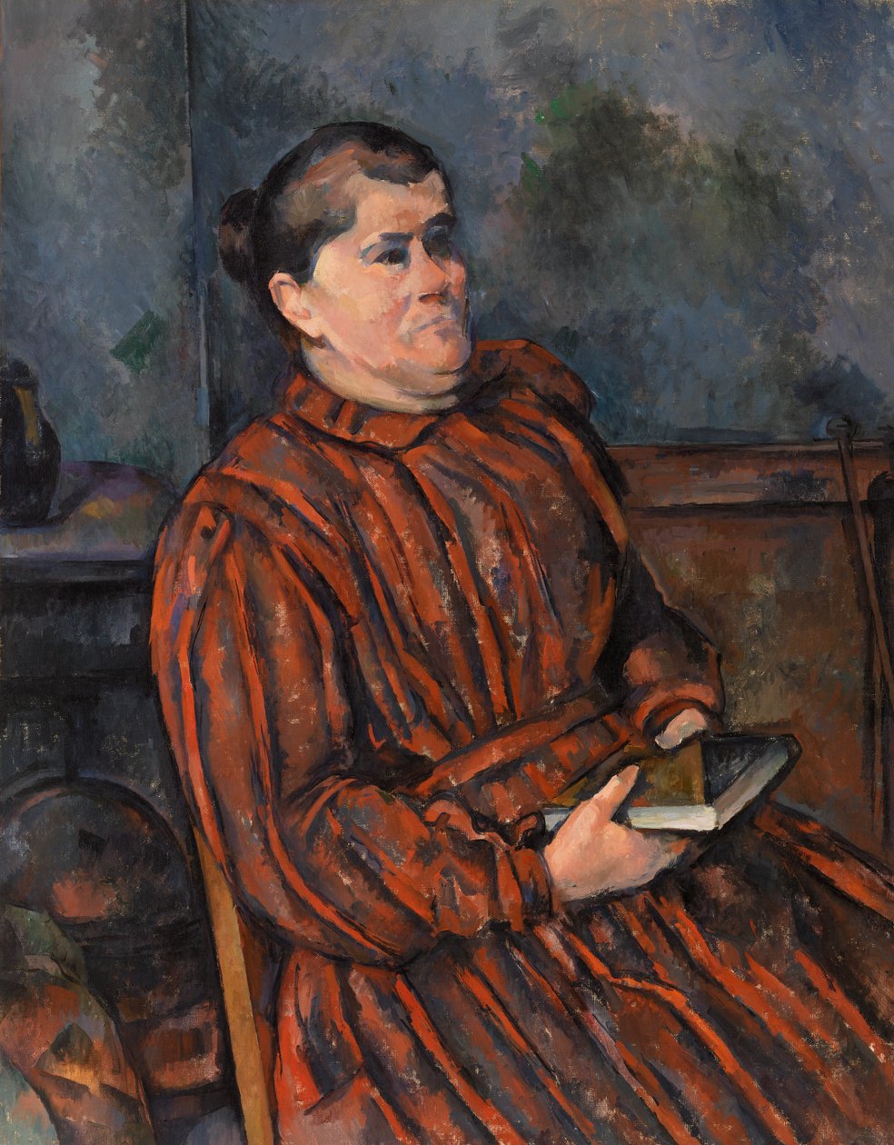 Porträtt av en kvinna, ca 1898 av Paul Cézanne