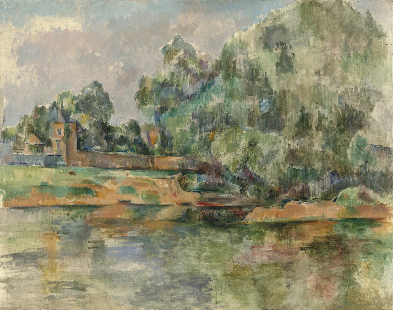 Flodstrand, ca 1895 av Paul Cézanne