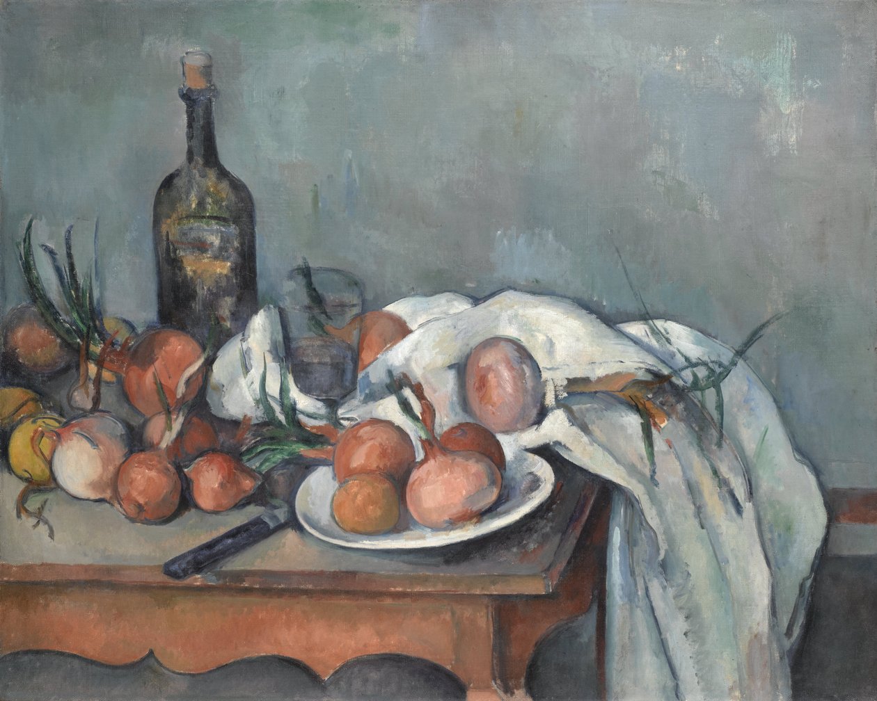 Stilleben med lök av Paul Cézanne