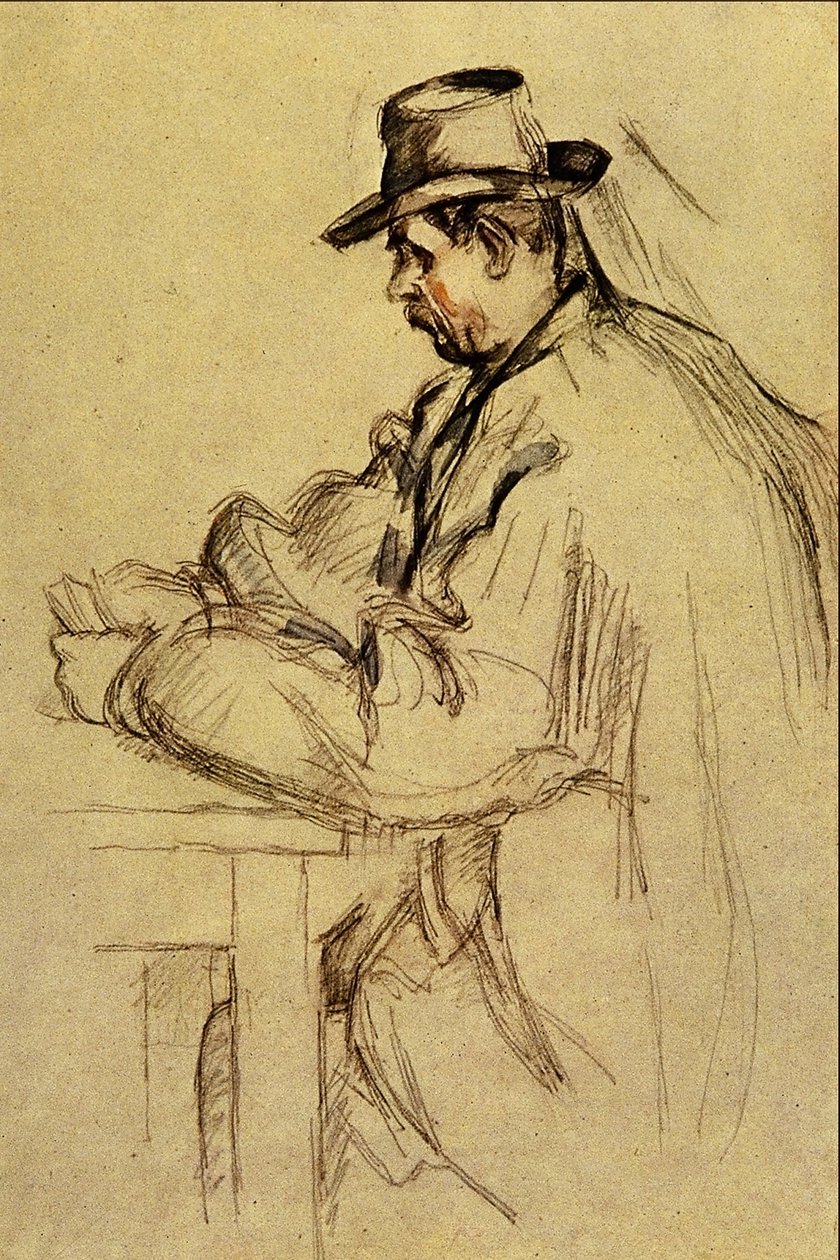 Study for Card Players av Paul Cézanne
