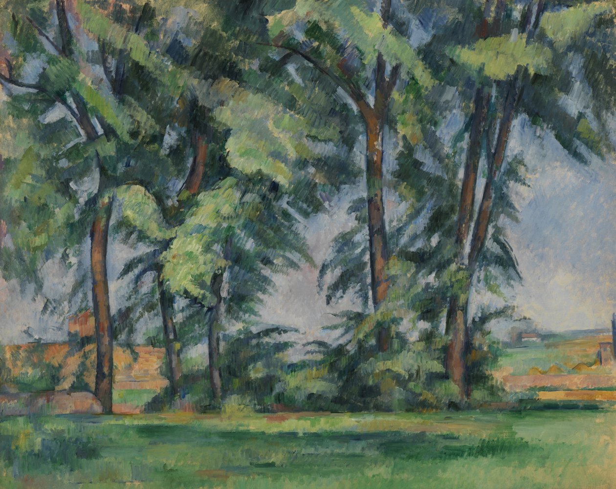Höga träd vid Jas de Bouffan, c.1883 av Paul Cézanne