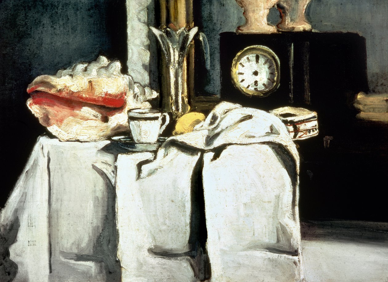 The Black Marble Clock, ca 1870 av Paul Cézanne