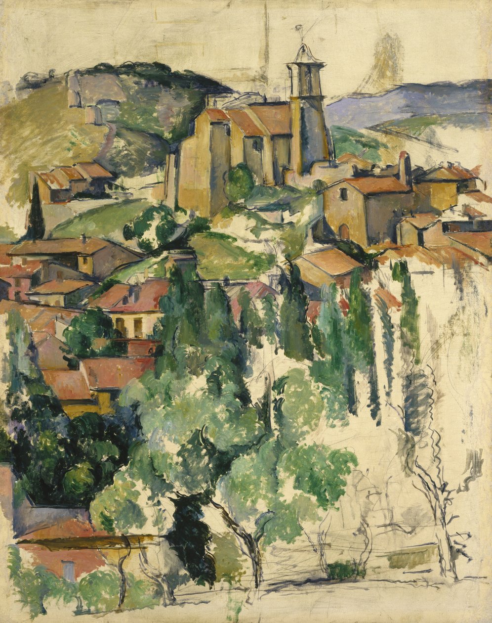 Byn Gardanne av Paul Cézanne