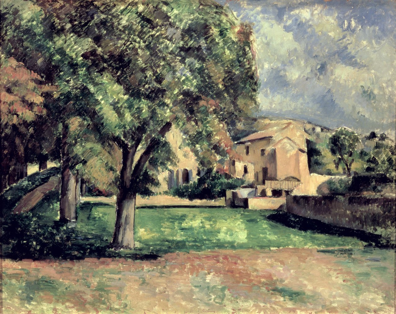 Träd i en park, Jas de Bouffan, 1885-87 av Paul Cézanne
