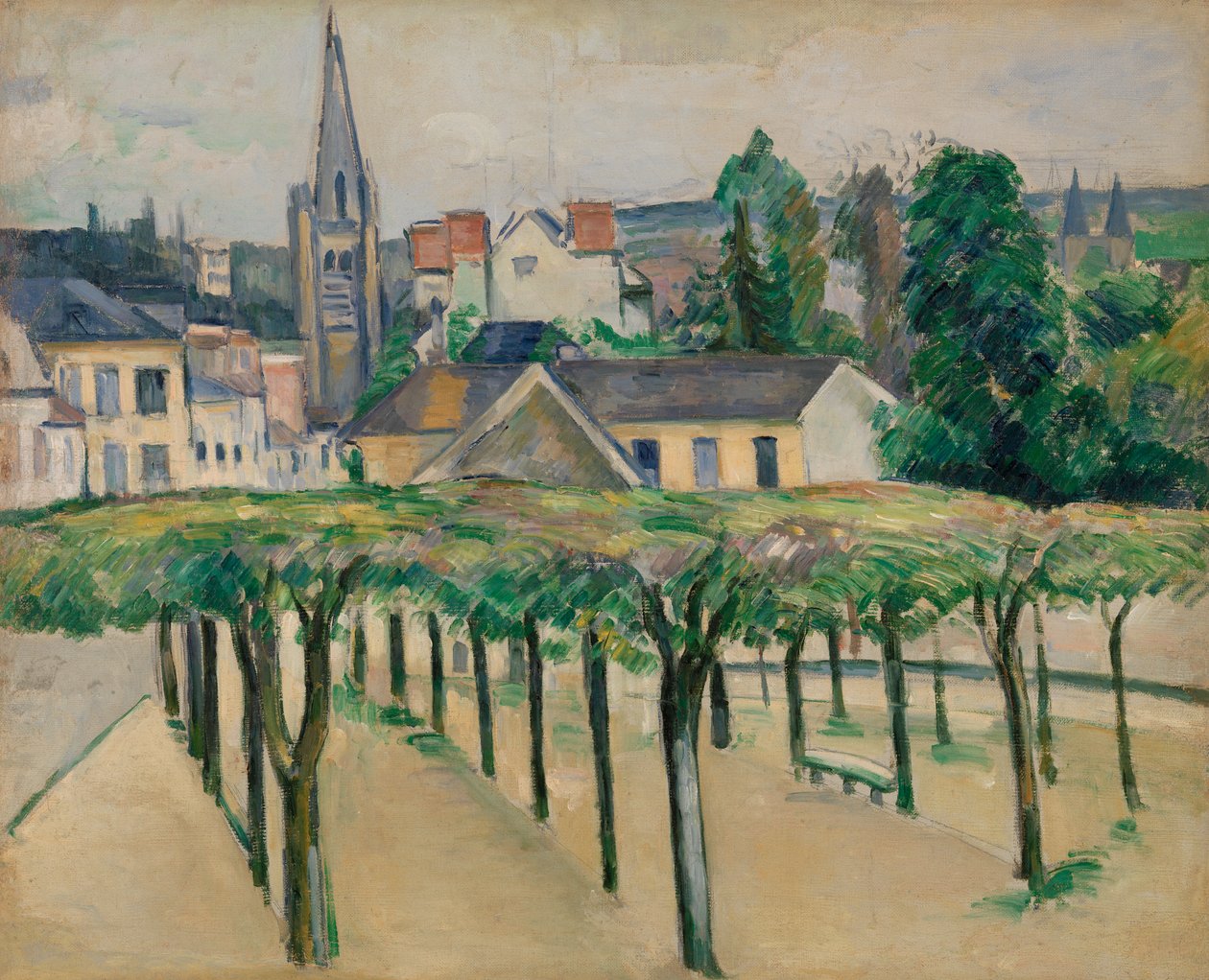 Bytorget, ca 1881 av Paul Cézanne