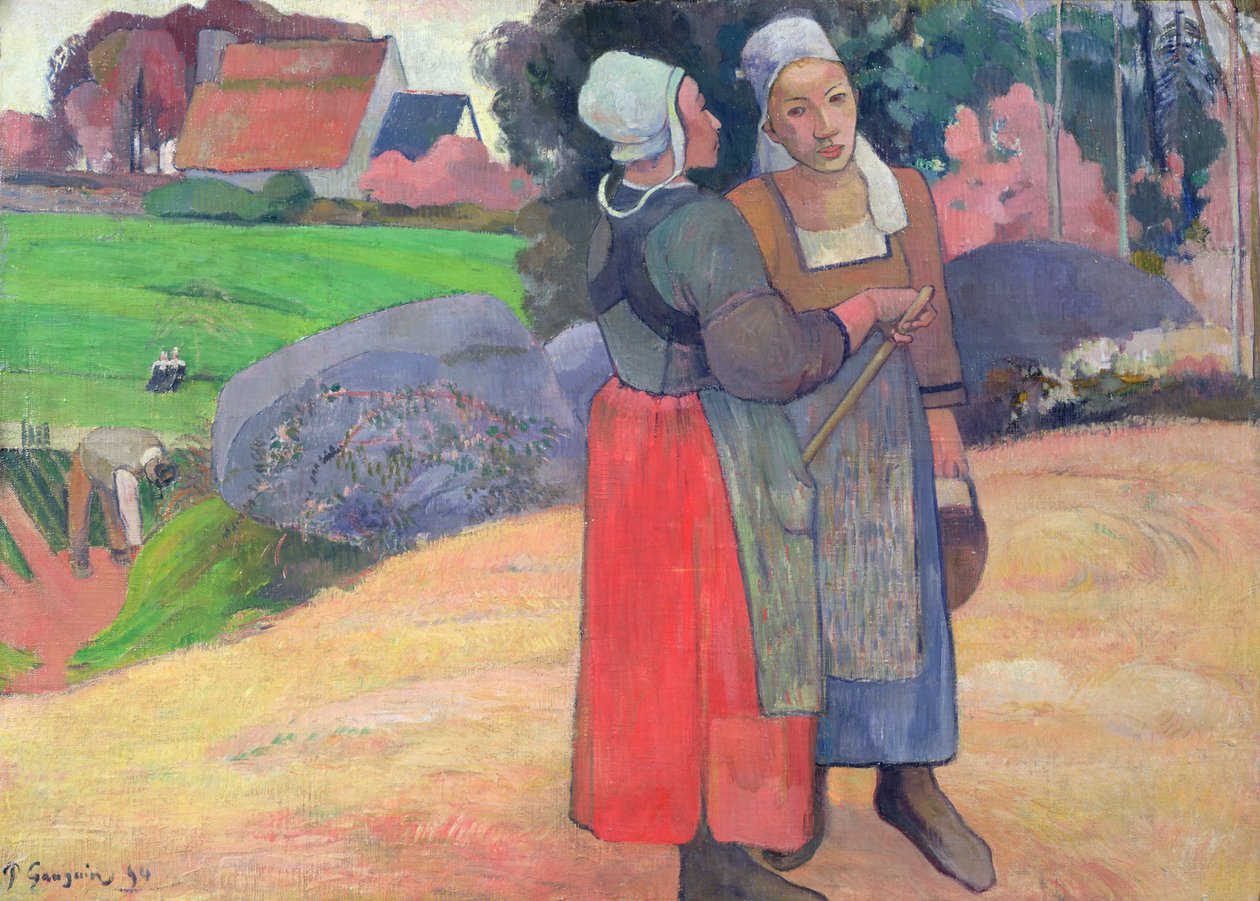 Bretonska bönder, 1894 av Paul Gauguin