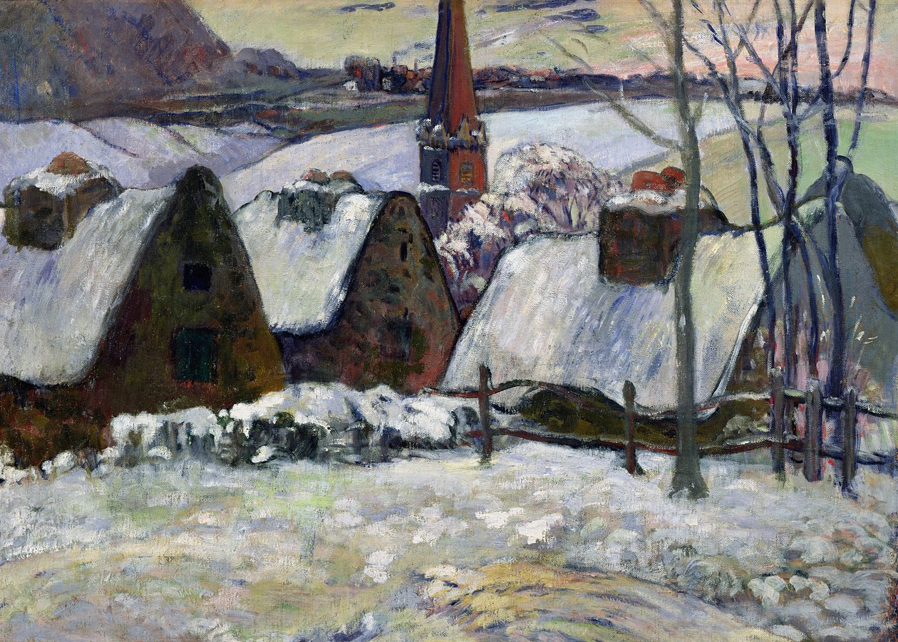 Breton by under snö, 1894 av Paul Gauguin