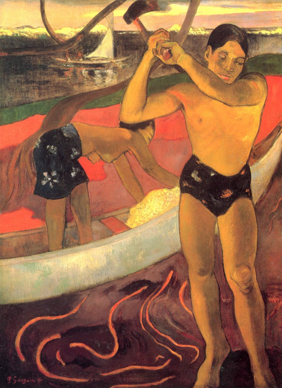 Der Mann mit der Axt av Paul Gauguin