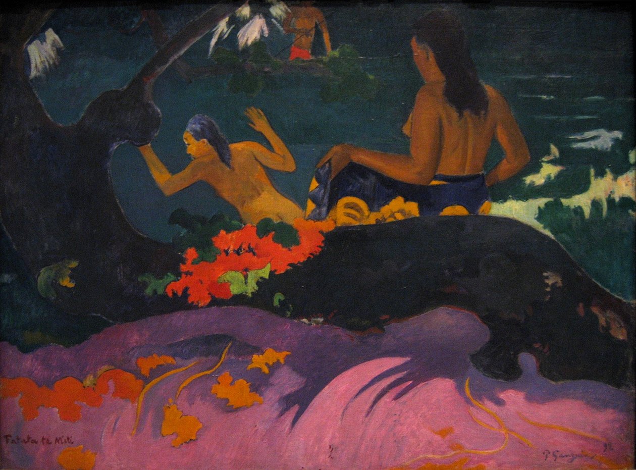 Fatata te Miti (By the Sea) av Paul Gauguin