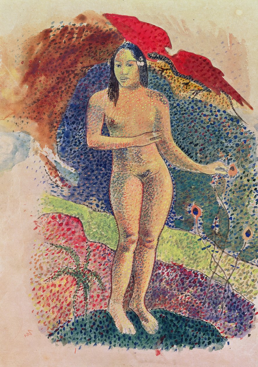 Kvinnlig Tahitian naken av Paul Gauguin