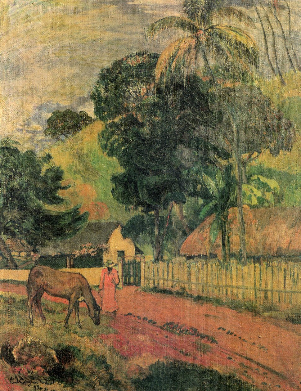 Landschaft (Pferd am Weg) av Paul Gauguin