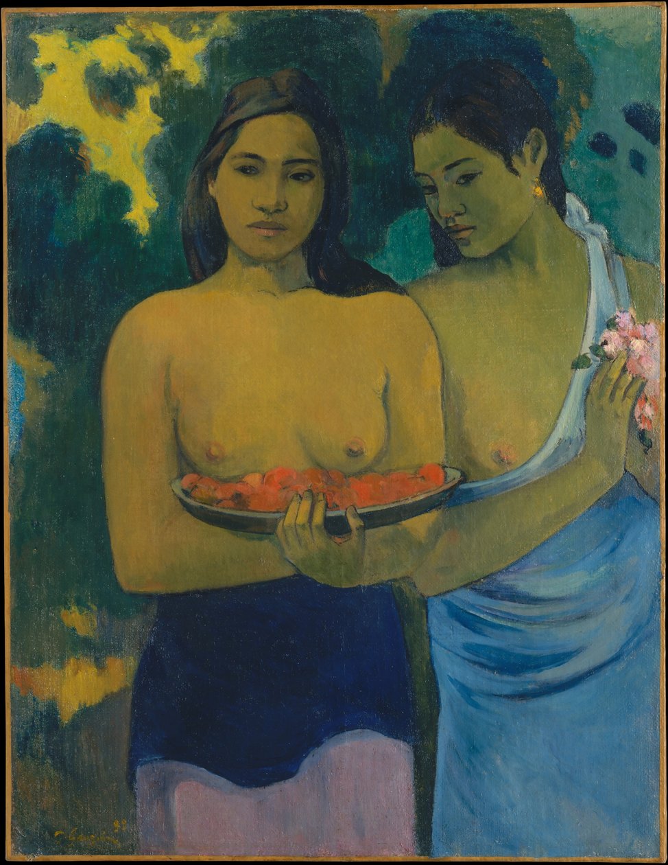 Les Seins aux fleurs rouges av Paul Gauguin
