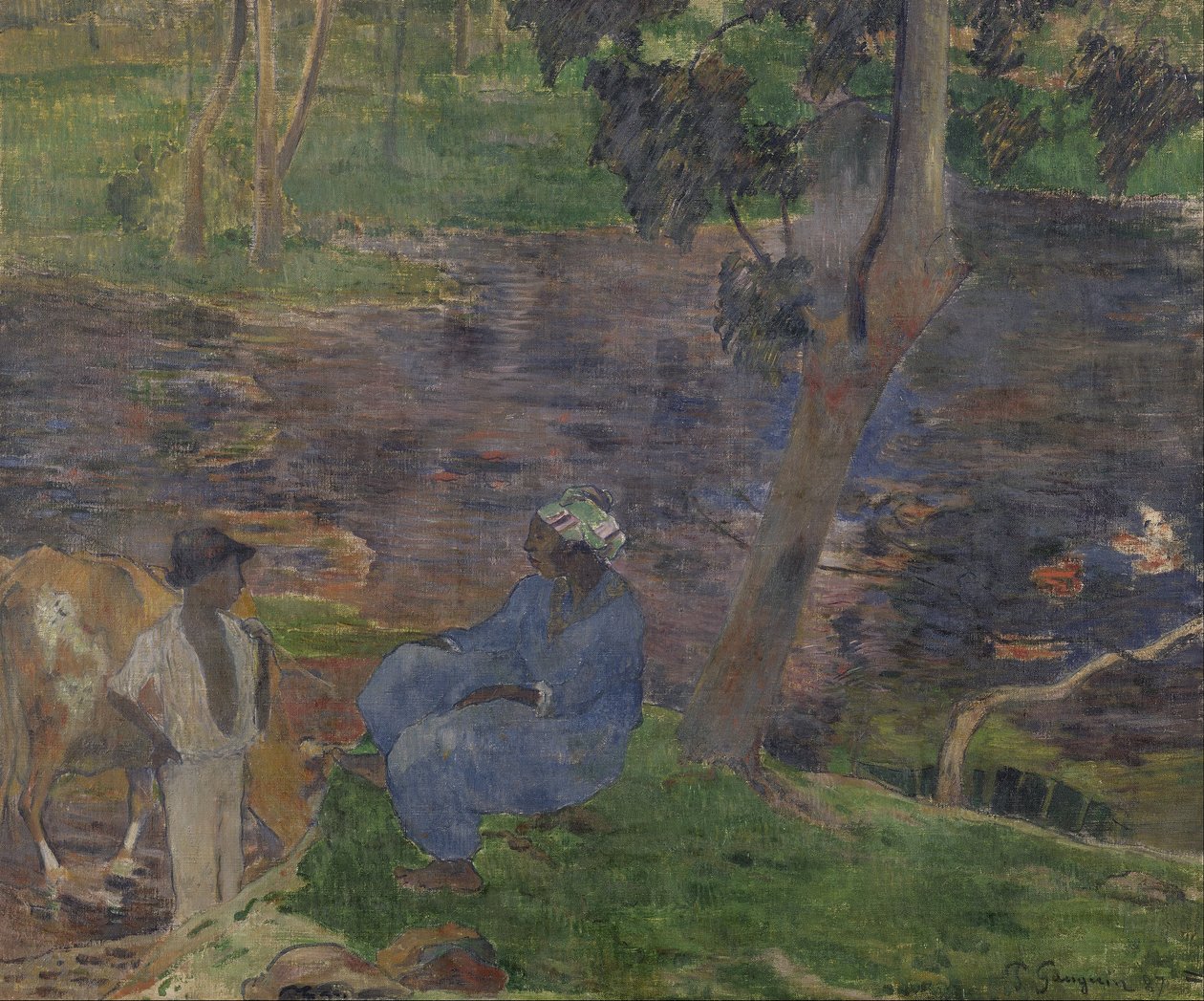 Vid sjön vid Martinique av Paul Gauguin