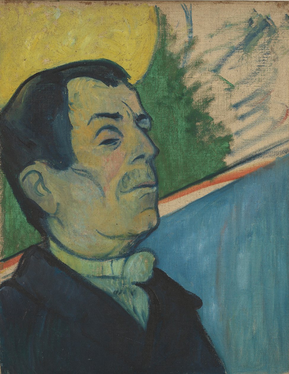 Porträtt av man som bär en lavallière av Paul Gauguin