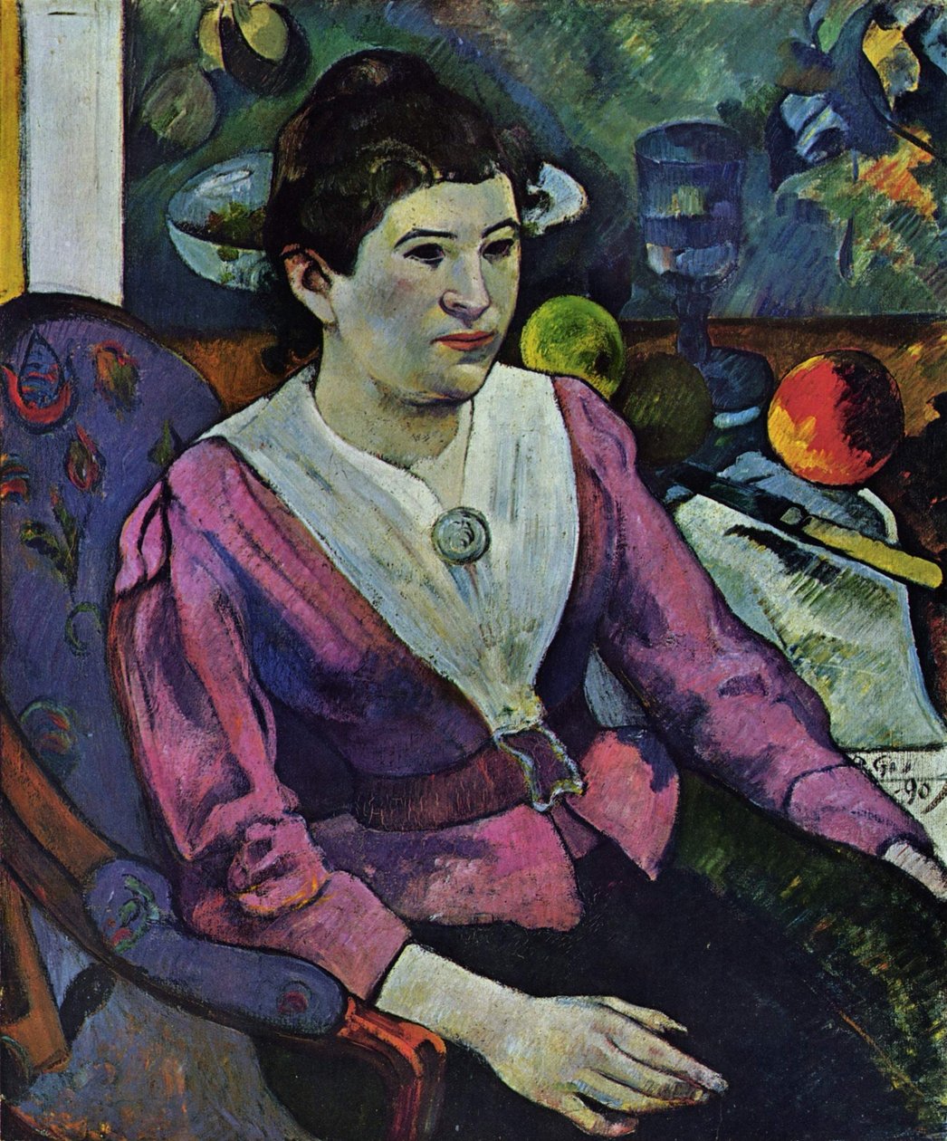 Porträt der Marie Derrien Lagadu av Paul Gauguin
