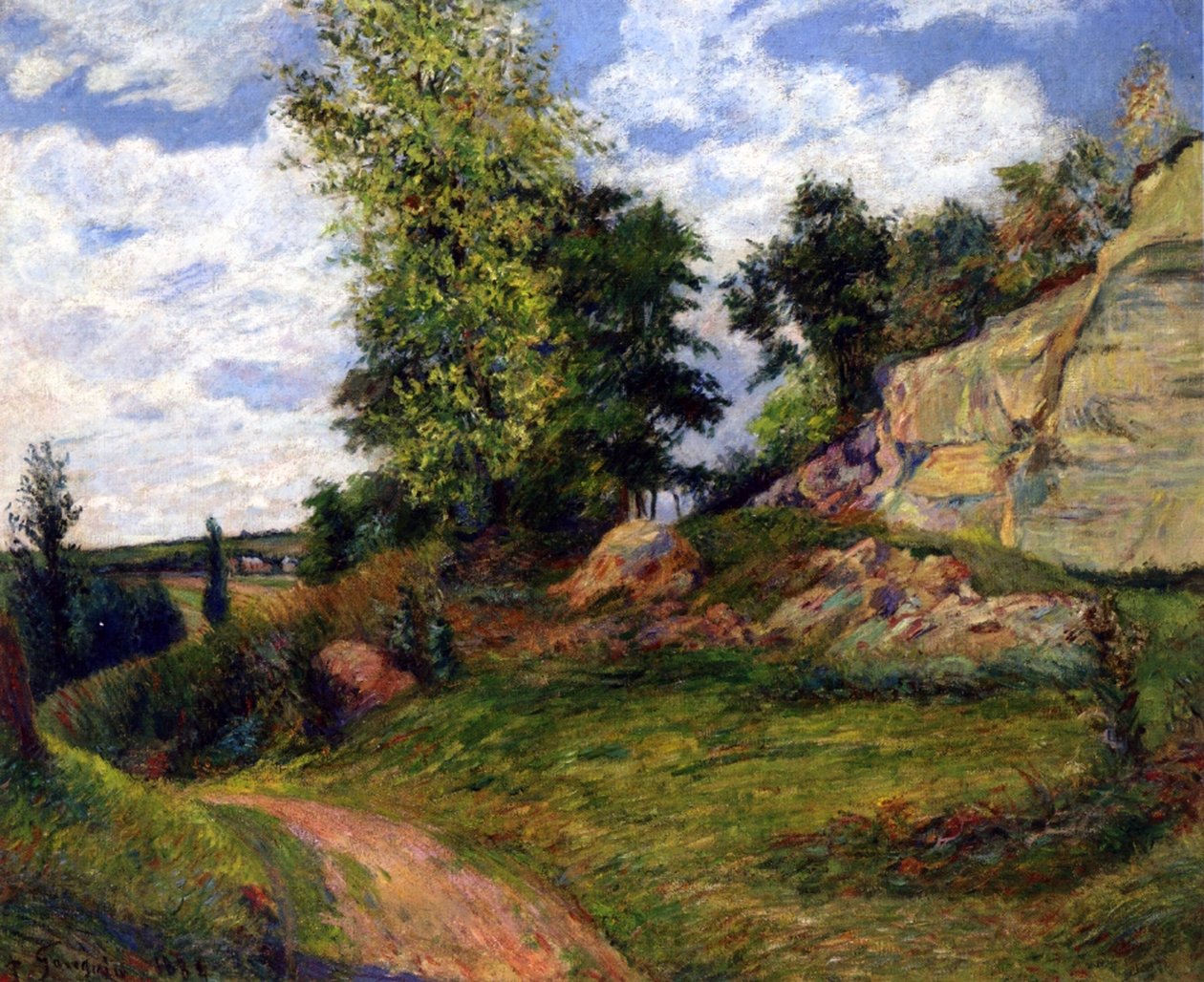 Stenbrott i Pontoise, 1882 av Paul Gauguin