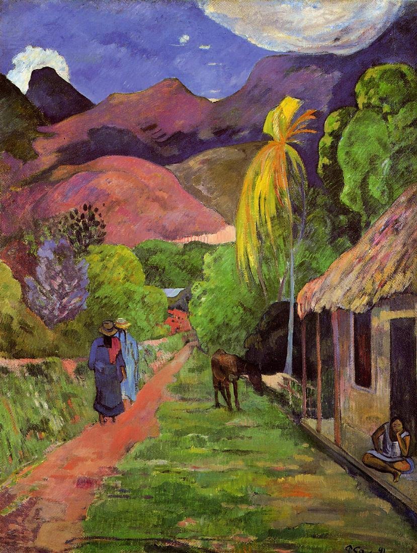 Rue de Tahiti av Paul Gauguin