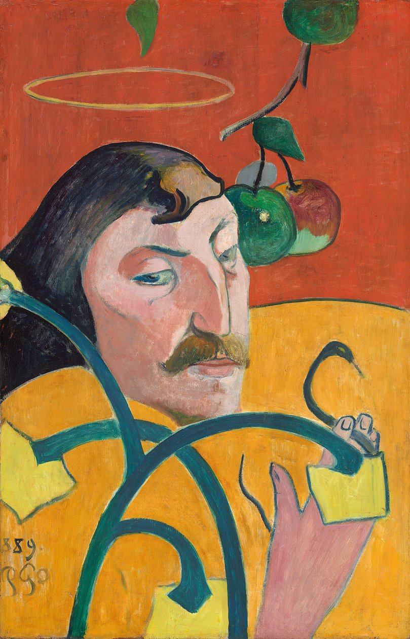 Självporträtt, 1889 (olja på trä) av Paul Gauguin