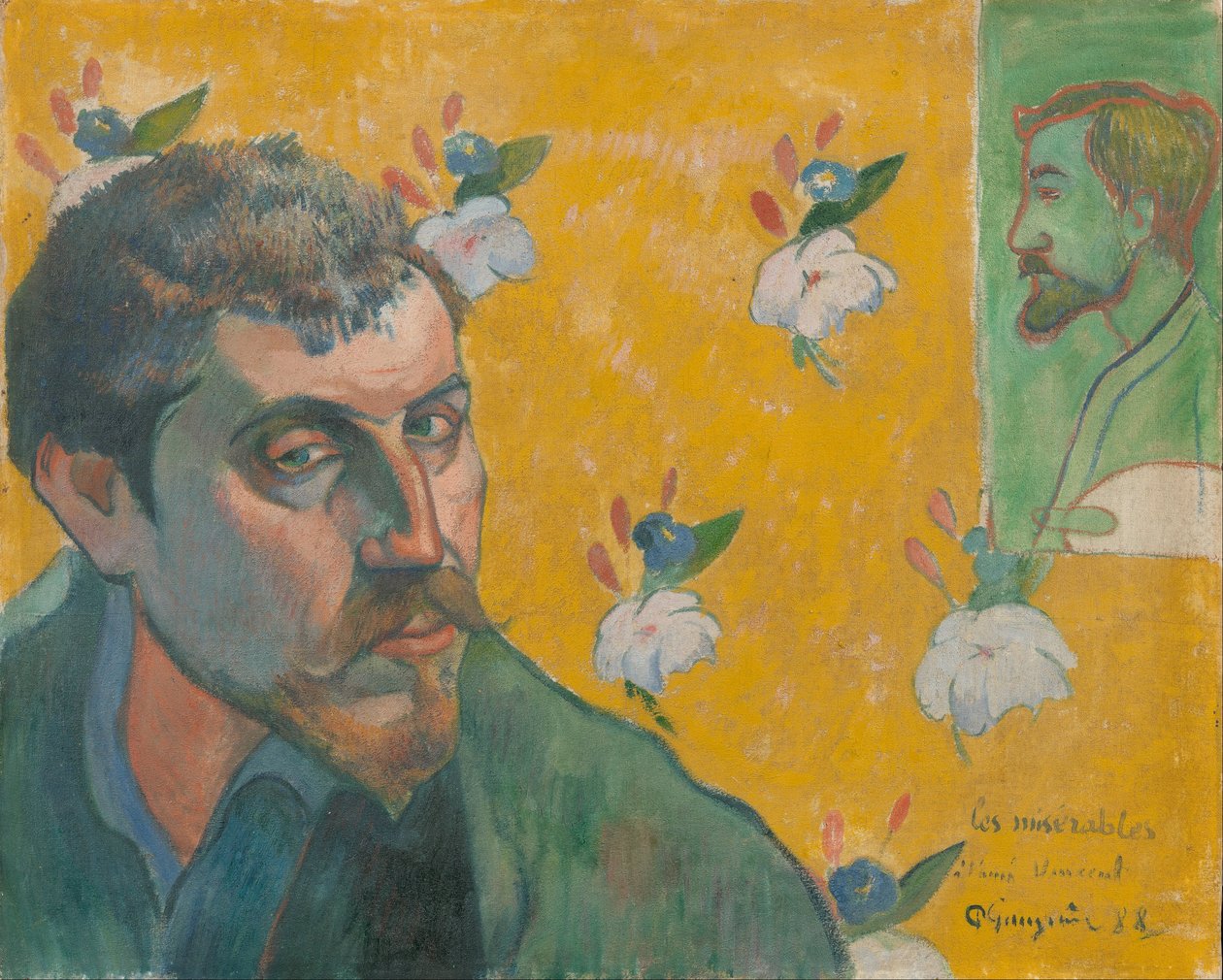 Self-portrait with portrait of Bernard, av Paul Gauguin